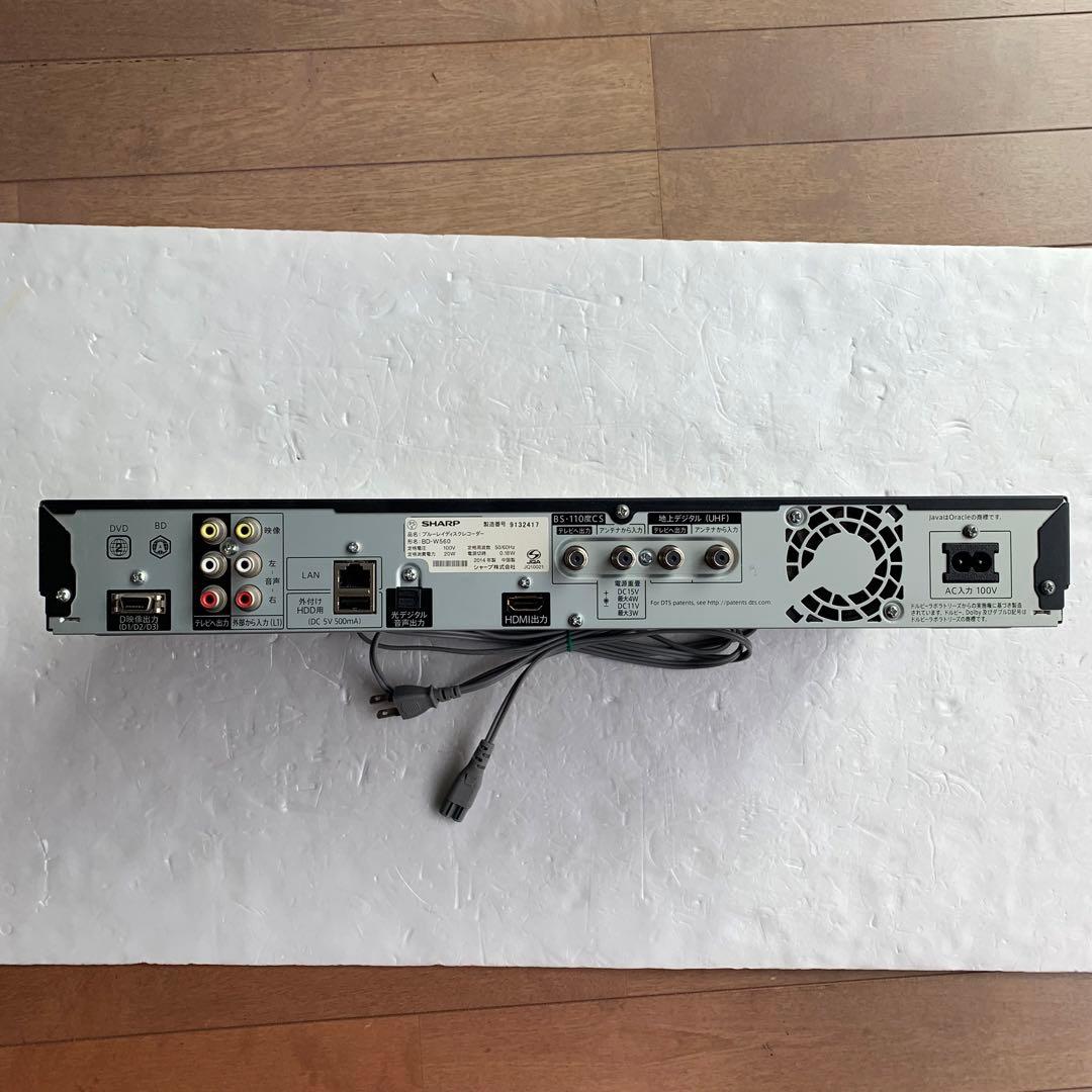 シャープ SHARP BD−W560 Blu-ray　ブルーレイレコーダー
