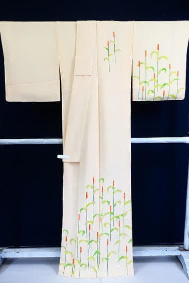 ★専用★未使用品 付下げ アイボリー 蒲の穂 身丈160cm 裄丈67cm