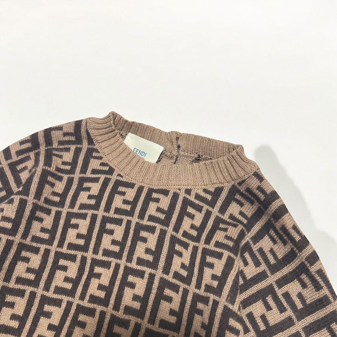 FENDI フェンディ ロンパース ズッカ 総柄 1M カシミヤ混