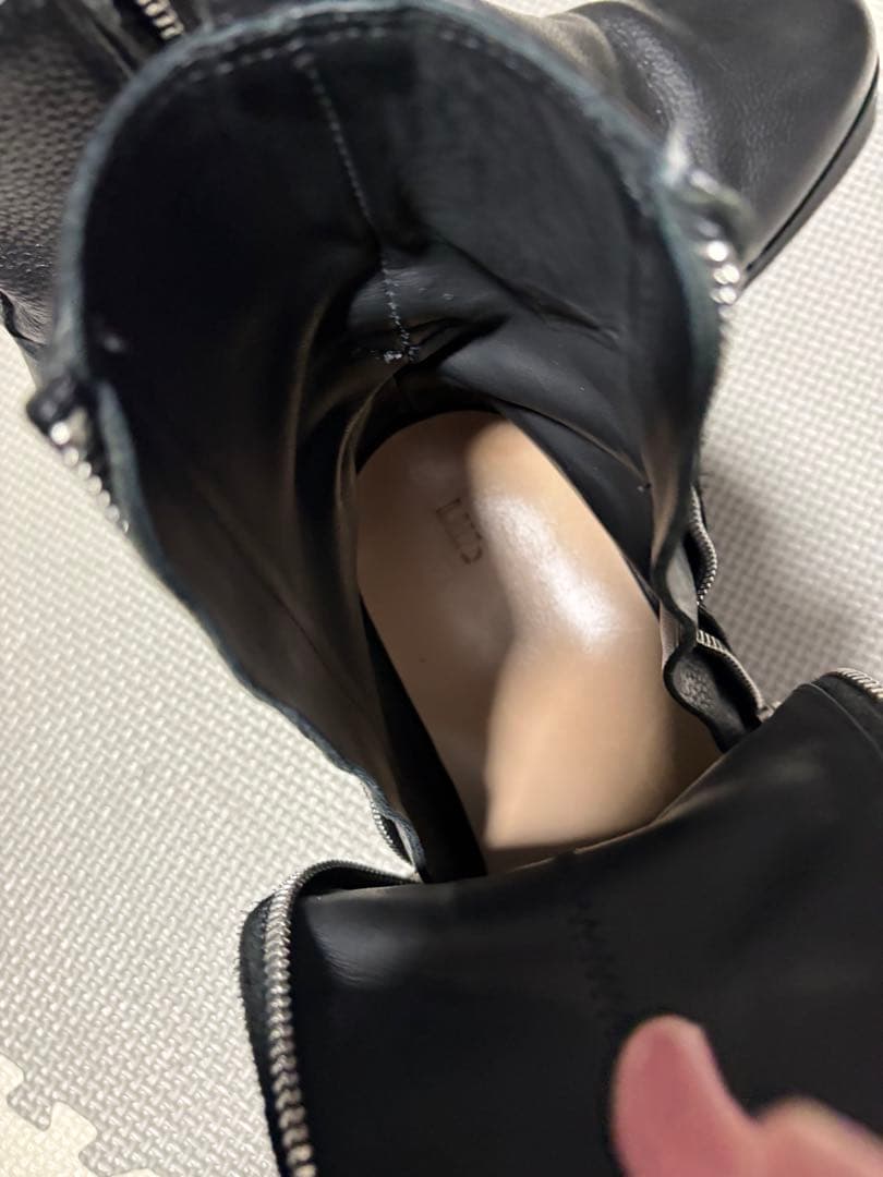 Llife SLIGHT SQUARE ZIP BOOTS　42