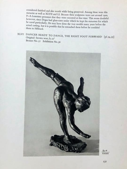 エドガー .ドガ 作クラシカルダンス ブロンズ像