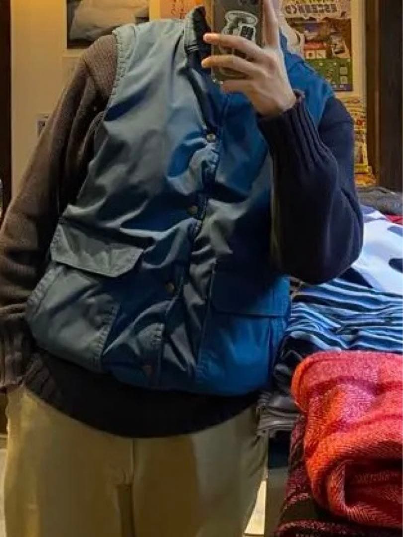 Woolrich ネイビー ベスト リバーシブル