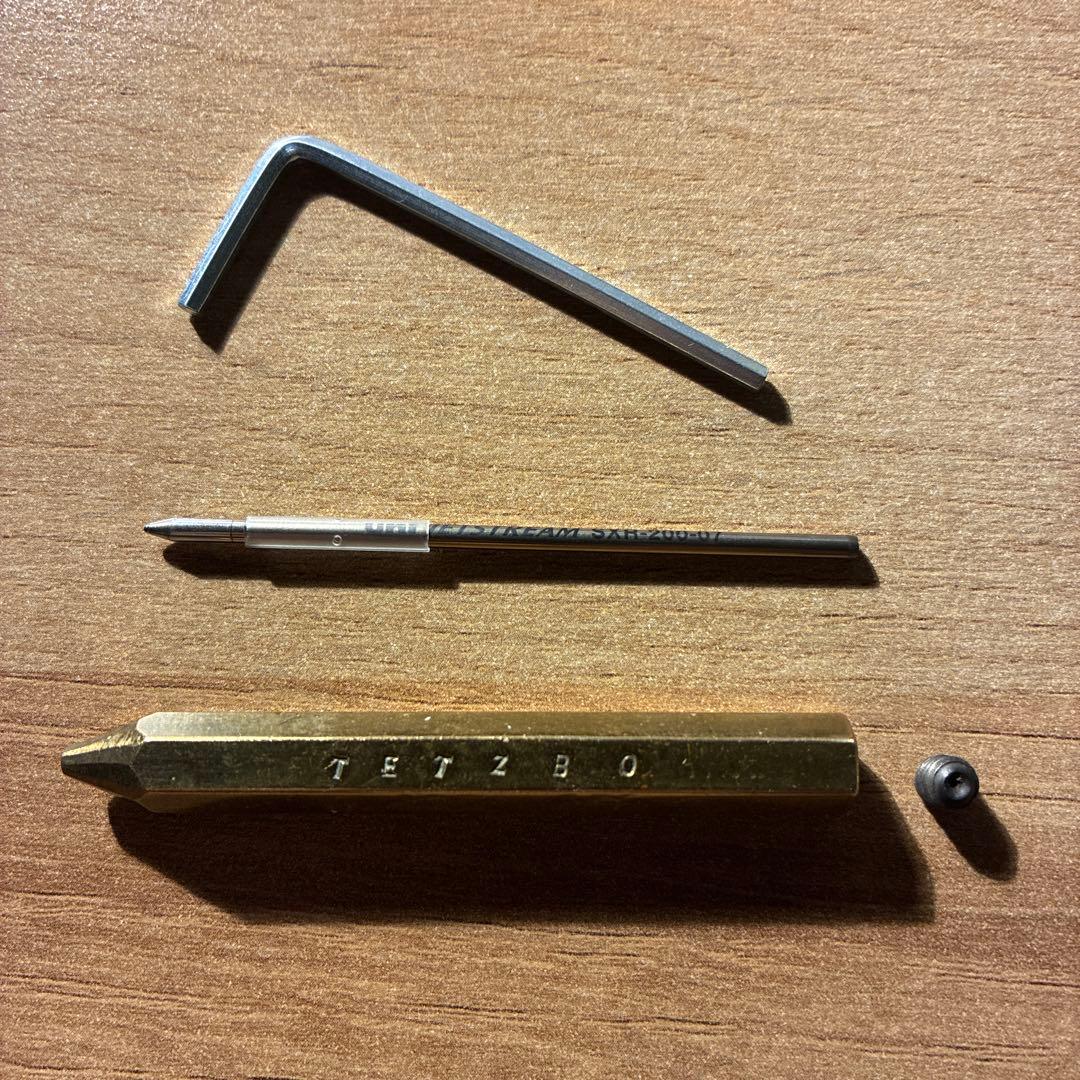 TETZBO ちびえん 真鍮 ショート ペン立て セット