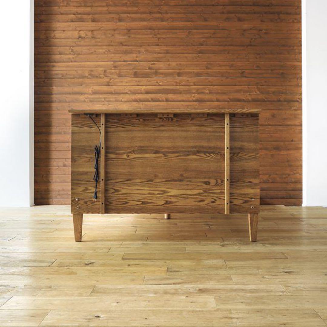 リセノ ダブルベッド folk フォーク ブラウン+収納2点セット