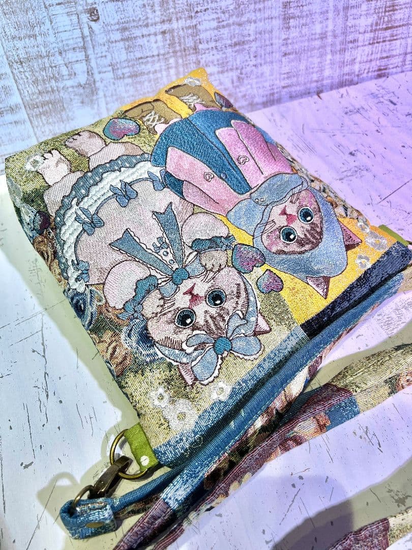 j*a様 オランダゴブラン♡刺繍のショルダーバッグ♡猫ちゃん♡