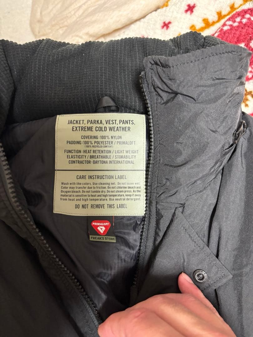 フリークスストア プリマロフトモンスターパーカー 黒 L 購入1月ほぼ新品