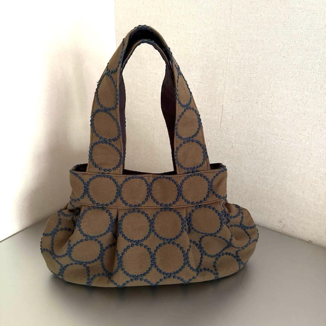 シャトル　ハンドメイド　ミナペルホネン　タンバリン生地　バッグ