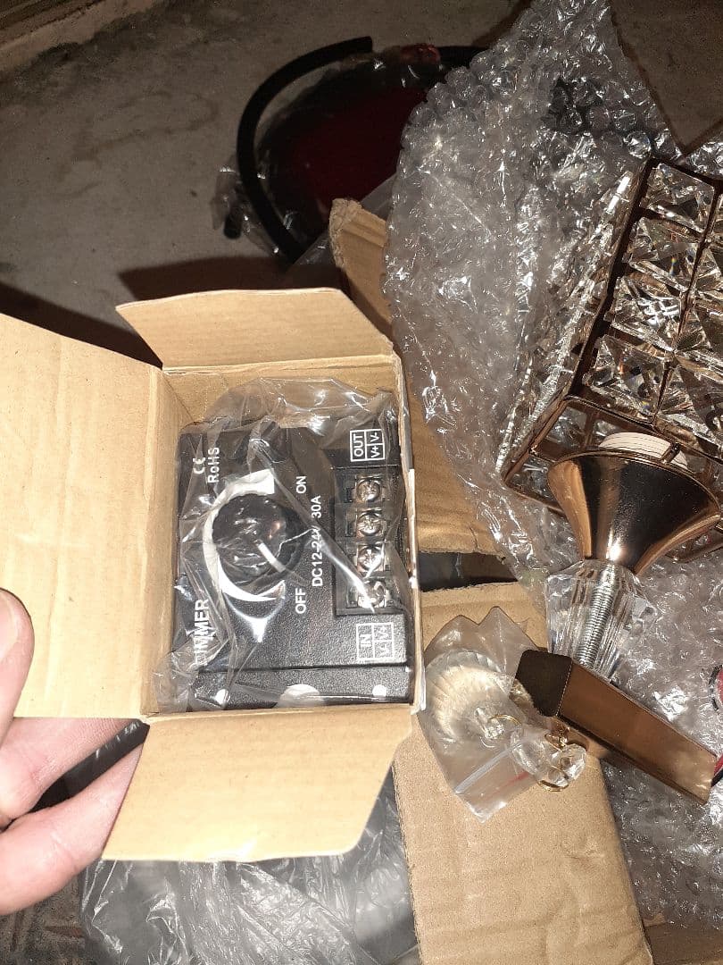 リル　クリスタル調 シャンデリア 車両用照明