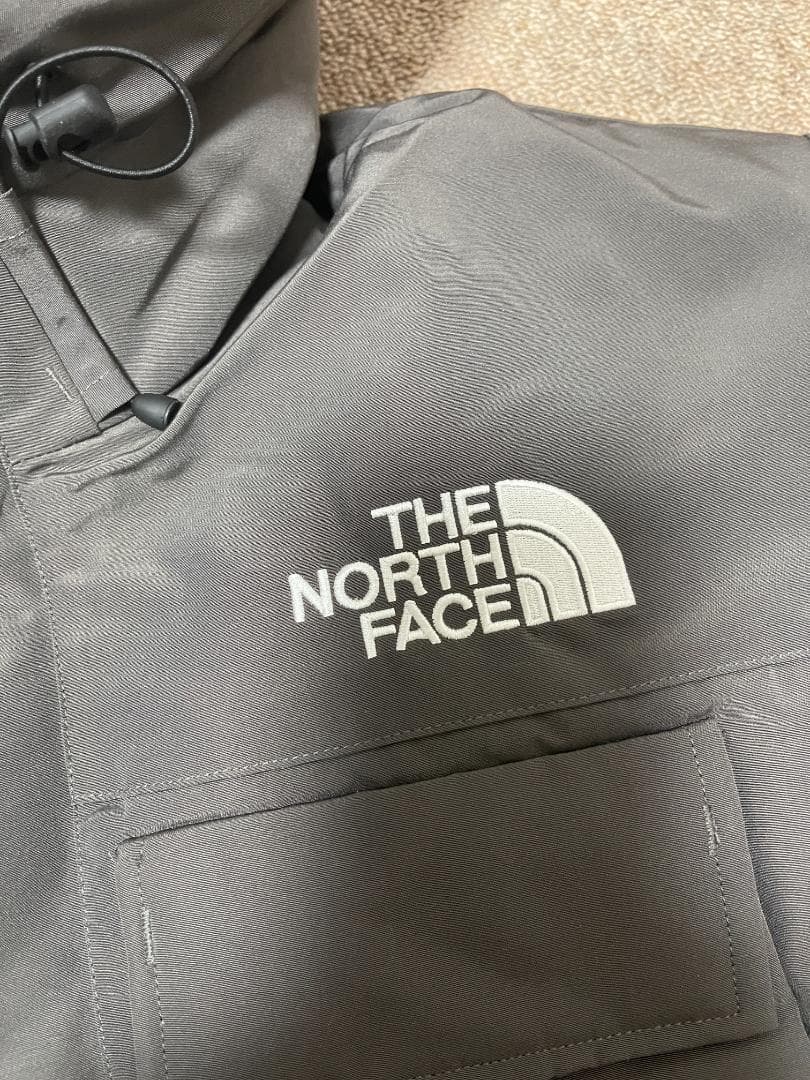 新品　韓国限定ノースフェイス グースダウンジャケット グレー 高級色 メンズ S