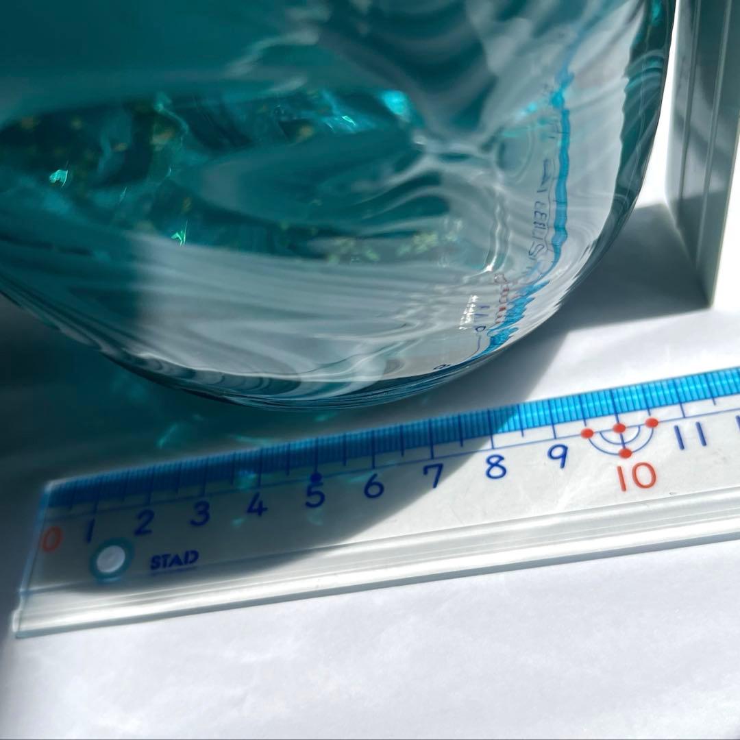 津軽びいどろ　花器　花瓶　津軽海峡　色ガラス　北洋硝子 (アデリア)