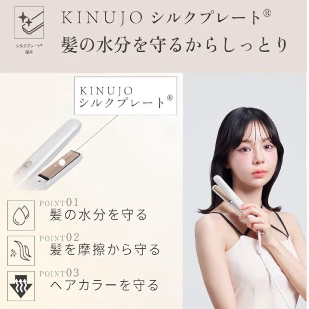 【美品】KINUJO ミニアイロン deux 海外可　耐熱ポーチ付