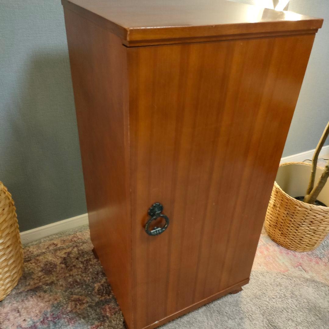 昭和レトロ LPレコード収納キャビネット ヴィンテージ木製ラック