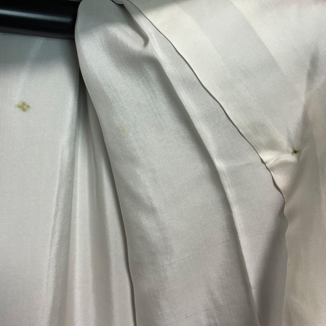 D153 郡上紬　格子柄　チェック　正絹　着物　袷　美品