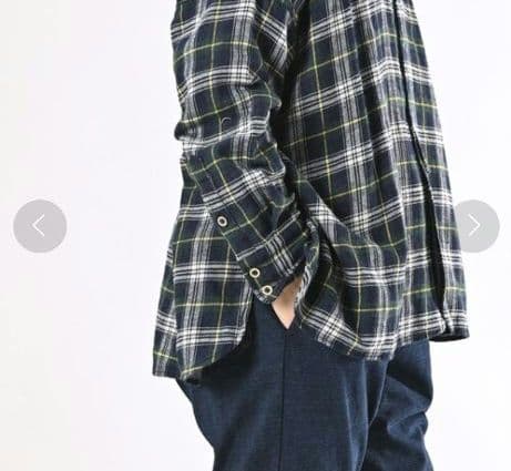 45R 二重織りのビッグシャツ