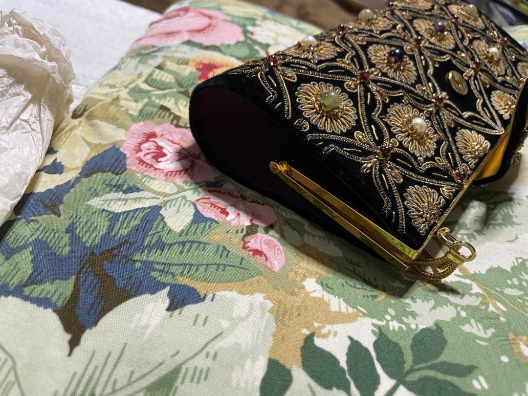 ビンテージビーズ　クラッチバッグ