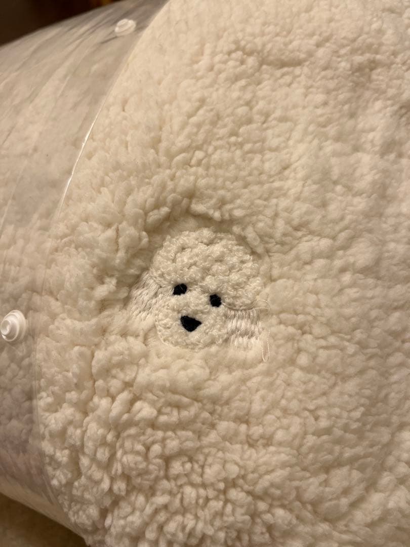 Francfranc プードル×ボア 掛け布団カバー シングル アイボリー