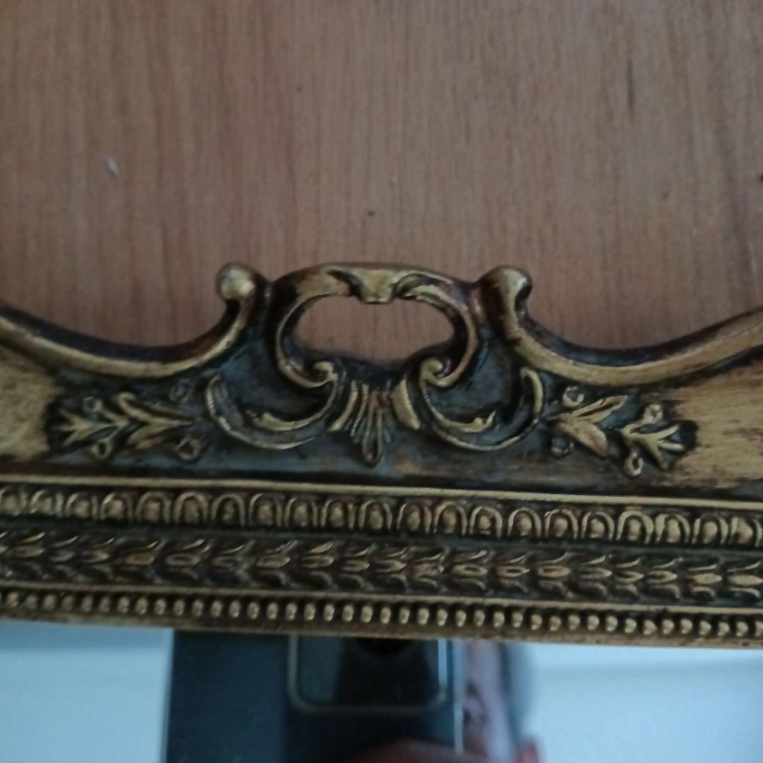 美品　ロココ調アンティーク仕上げ　鏡2枚セット