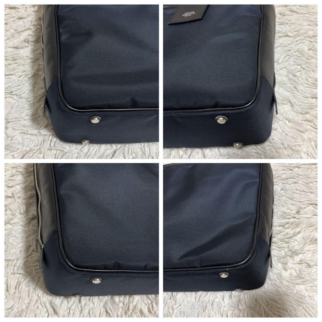 ポーター ロウ ブリーフバッグ ビジネス PC収納　ブラック×ネイビー L