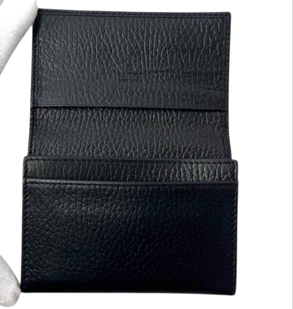 GUCCI グッチ　カードケース　名刺入れ　ゴールド金具　ユニセックス　黒