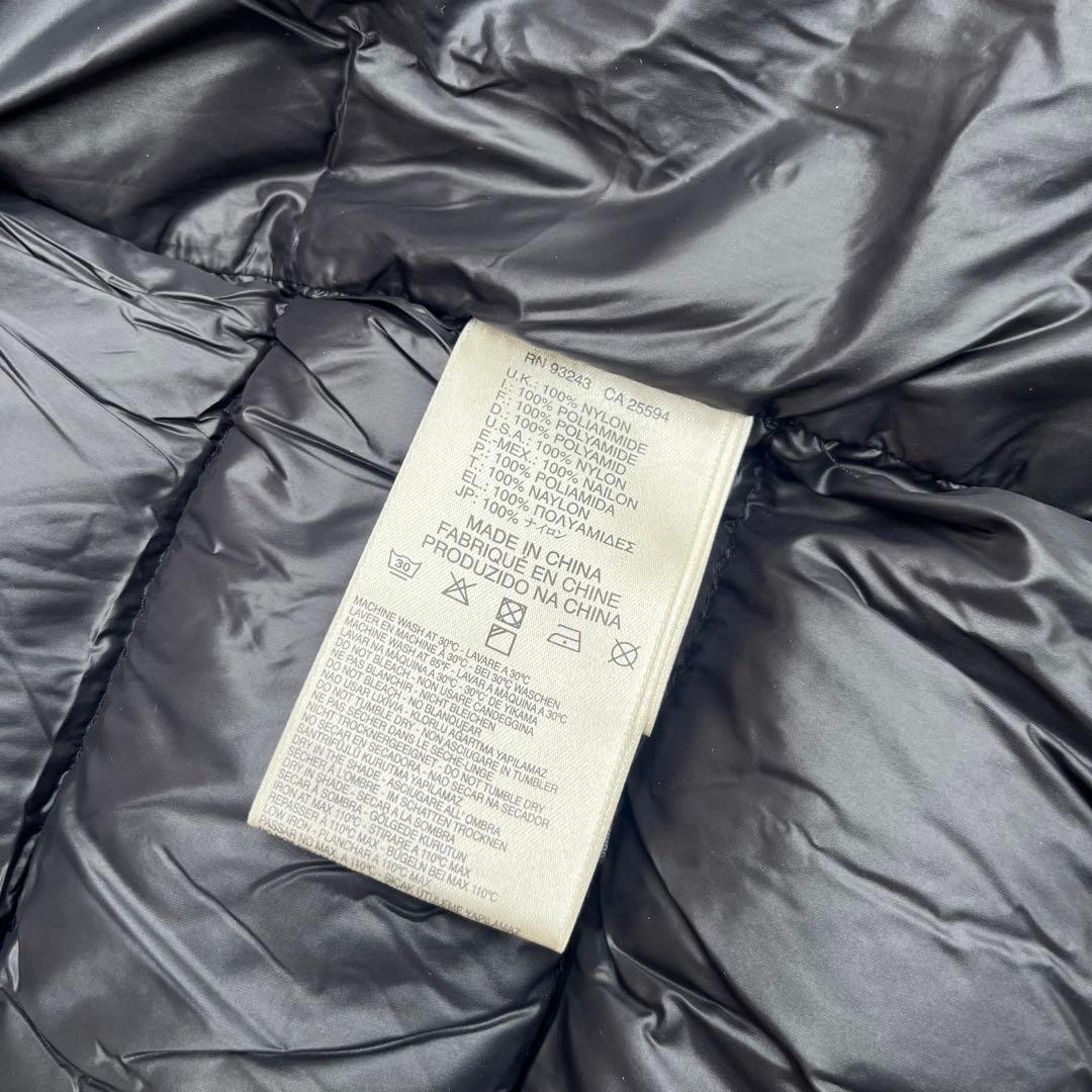 【金タグ】DIESEL ディーゼル ダウンジャケット ロゴパッチ 黒 M