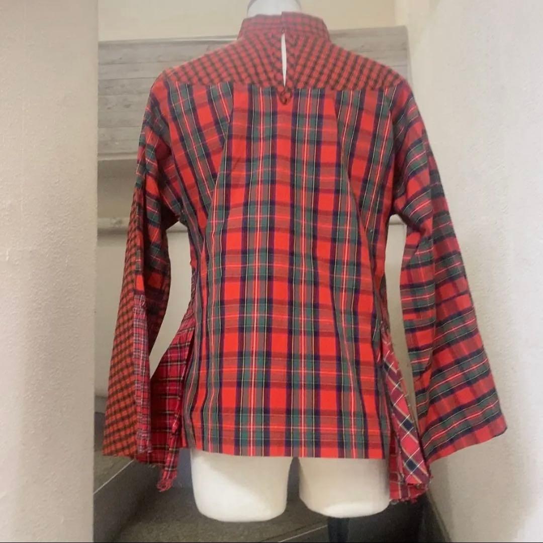 タオ　コムデギャルソン　クレイジー　赤色　チェック　 TAO