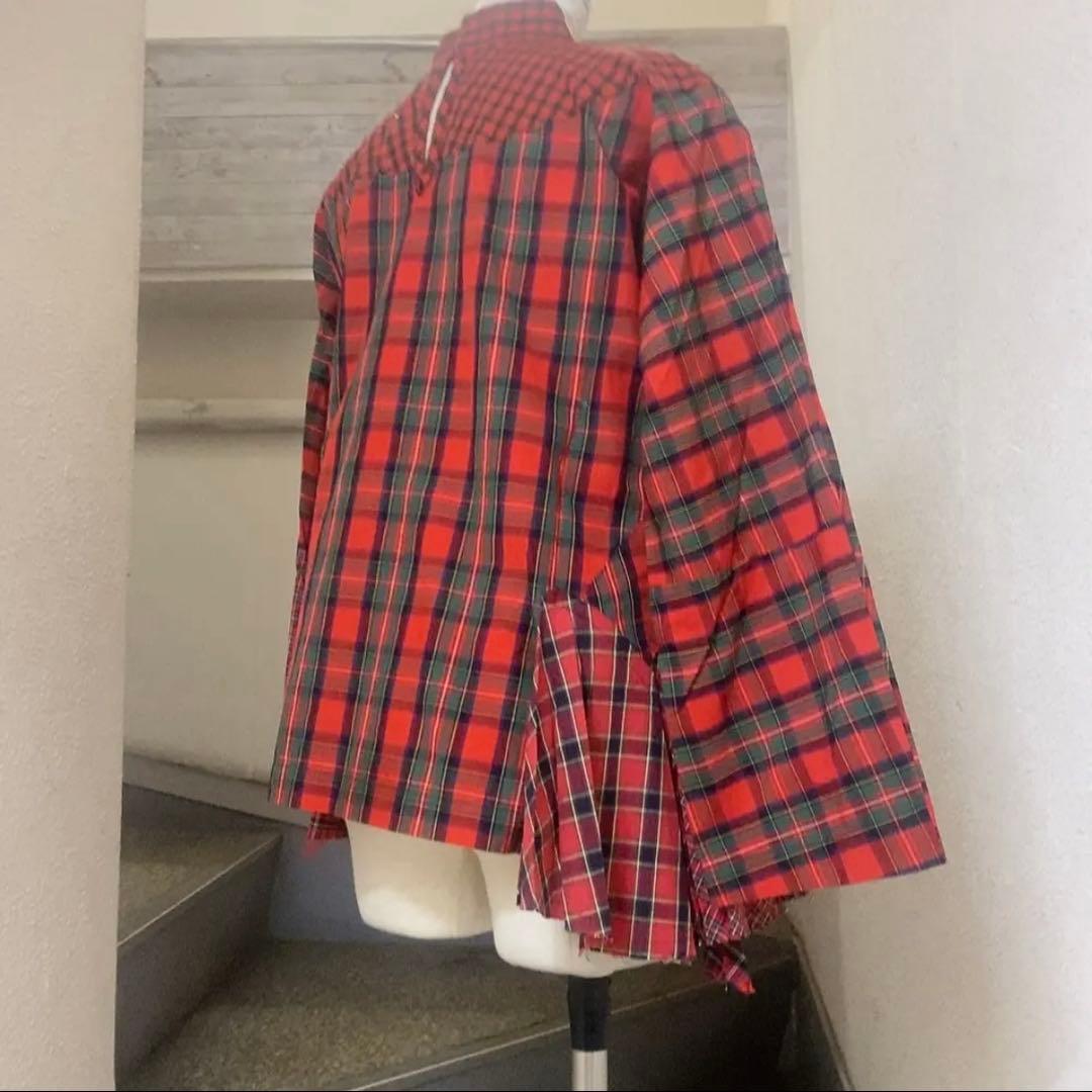 タオ　コムデギャルソン　クレイジー　赤色　チェック　 TAO