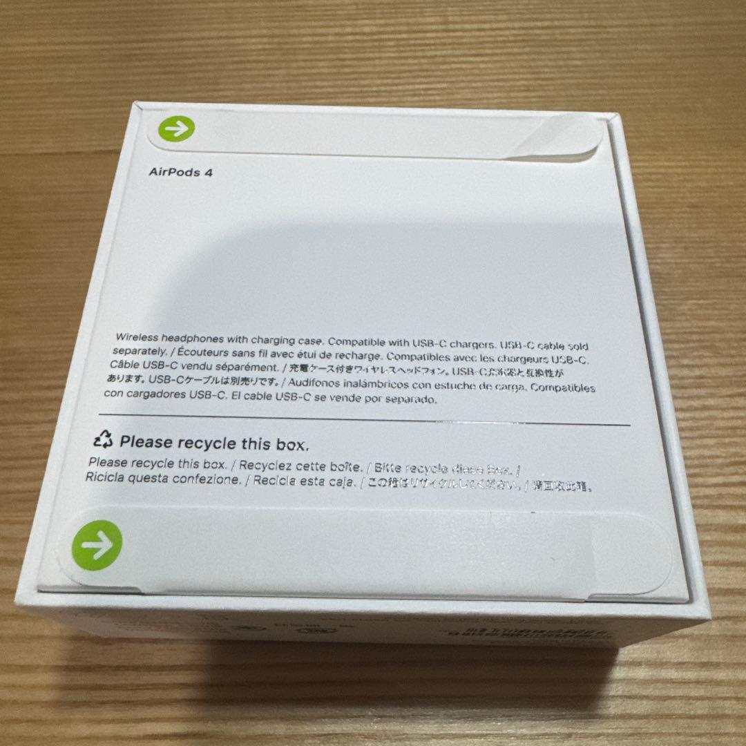 【新品・未開封】【値下げ中】Apple AirPods 4 本体 USB-C対応