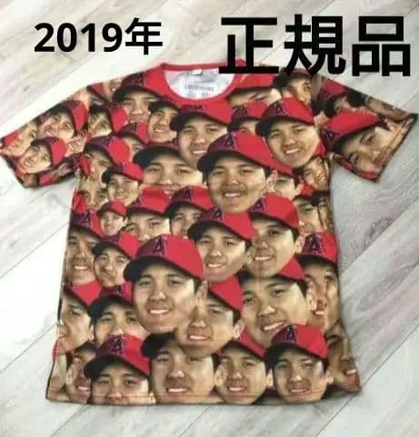 ★正規品★ MLB 大谷翔平 顔だらけTシャツ エンゼルス ドジャース　2019