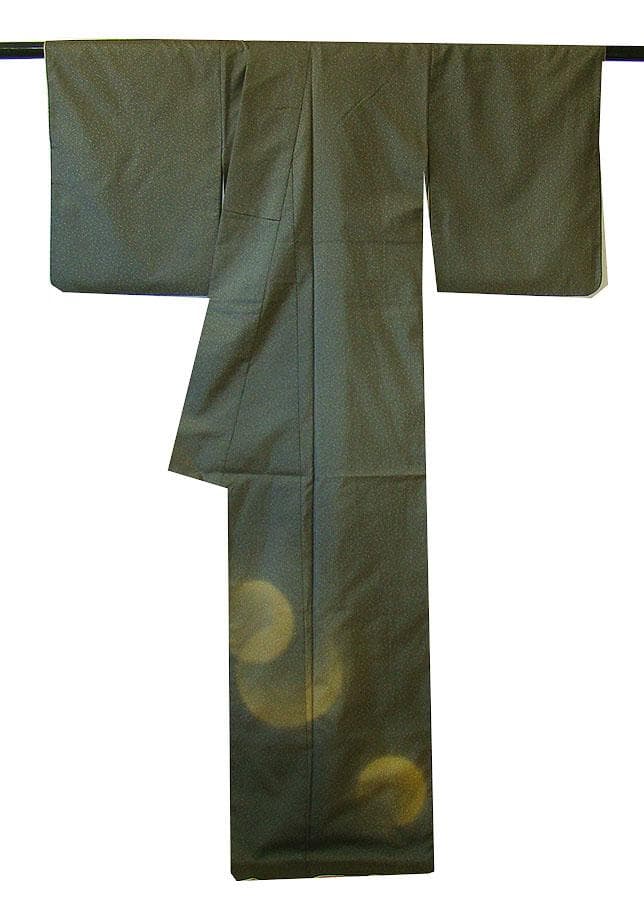 美品 本場縞大島紬 附下げ・訪問着（正絹）仕立上り＜TT1281＞