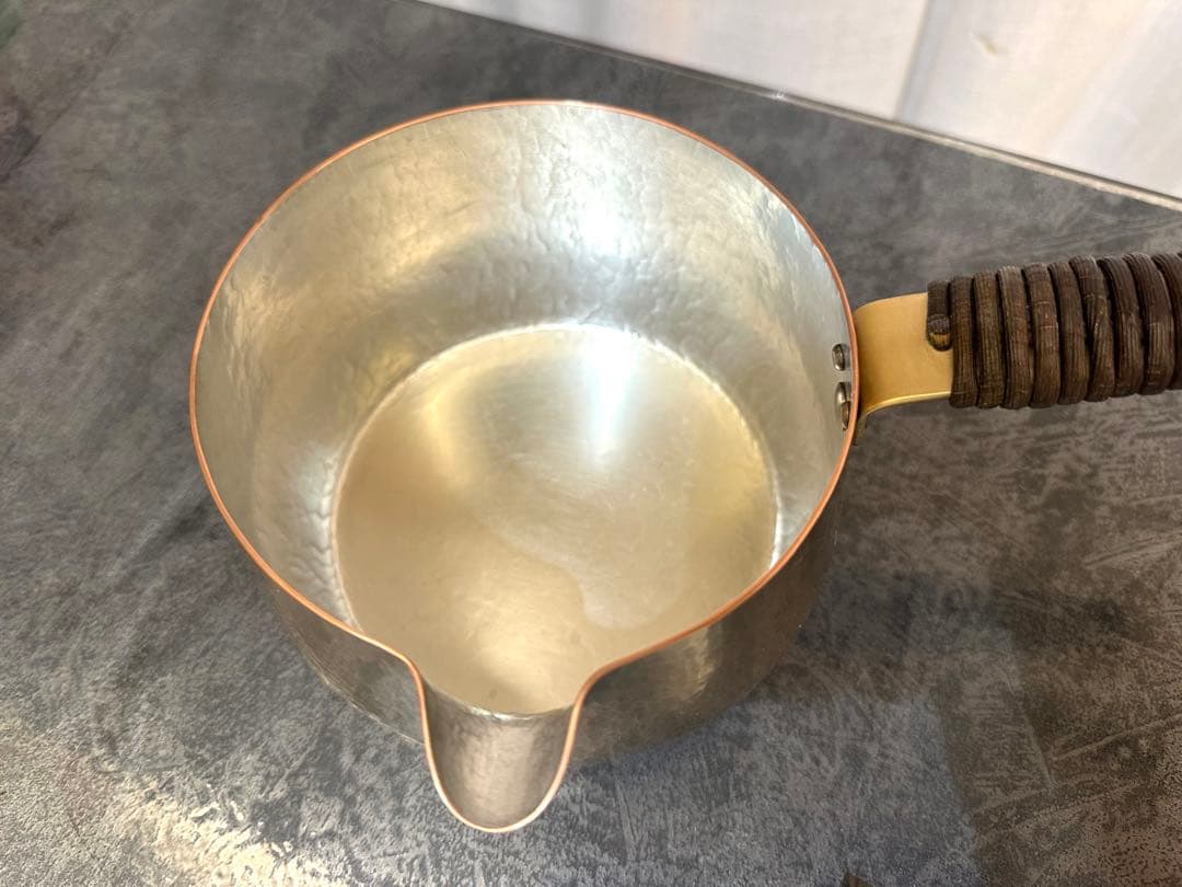 新品/富貴堂 ミルクパン コーヒーサーバー兼用 1.0L 金色 銅製 直火用