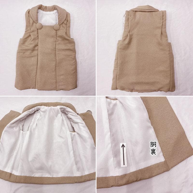 509ag9◎七五三 三歳 女の子 アンティーク着物&被布&長襦袢五つ紋 濃朱◎