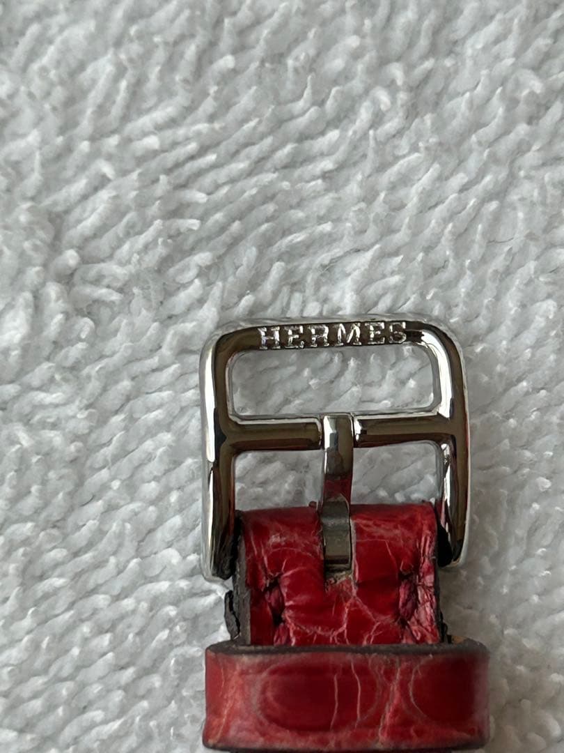 未使用に近いエルメス Hウォッチミニ HH1.110 11Pダイヤ シェル文字盤