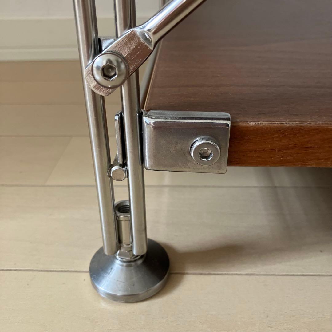 無印良品　ステンレスユニットシェルフ　ウォールナット材　棚セット　ワイド　小