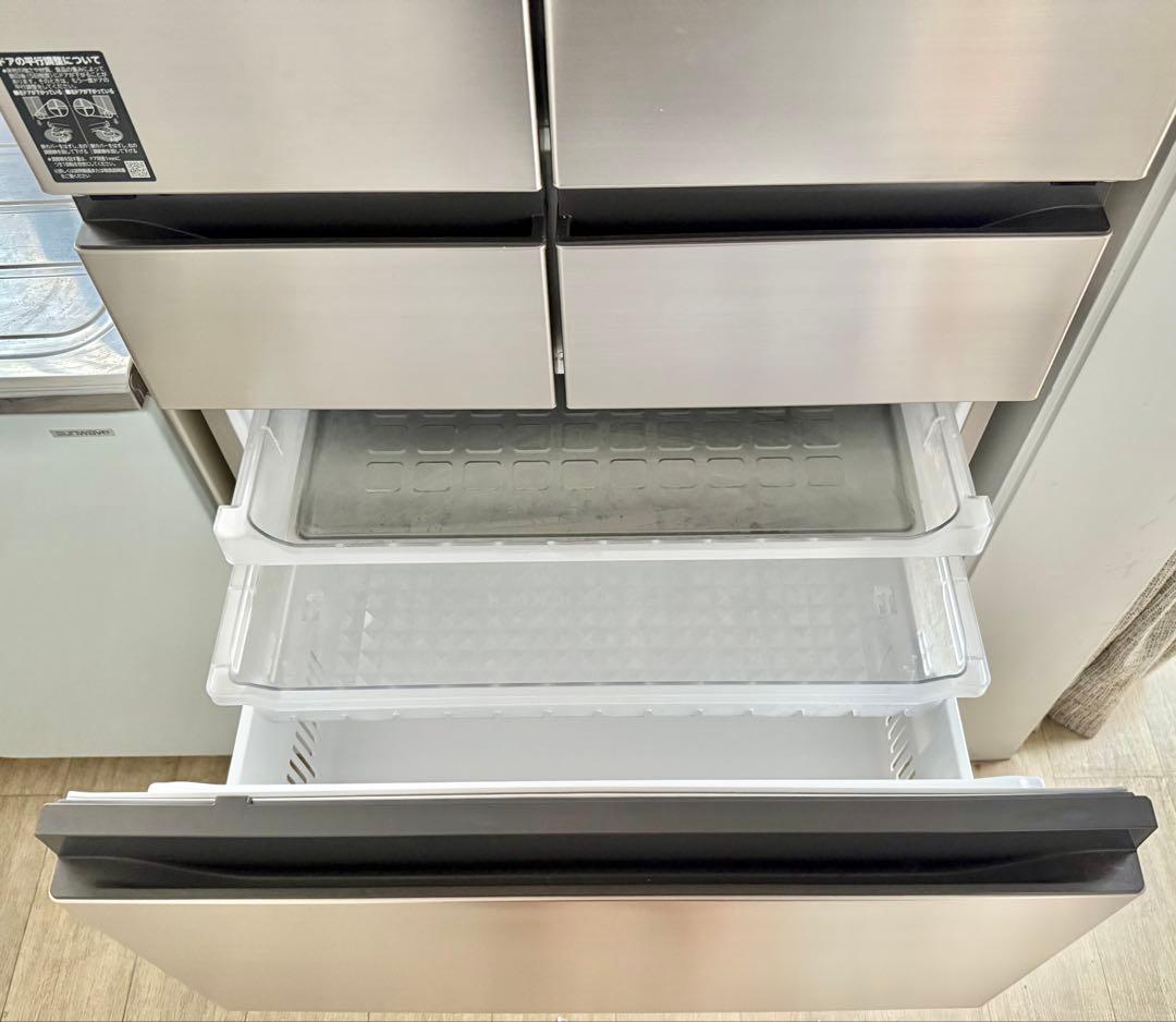 HITACHI 冷蔵庫 475L 6ドア 観音開き R-H48R 冷凍冷蔵 日立