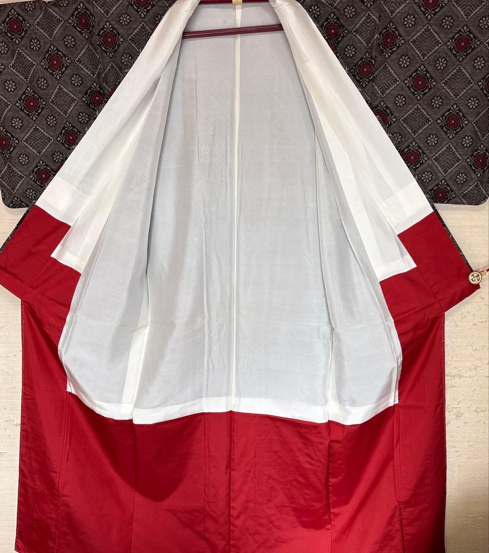 本場大島紬　龍郷　奄美大島紬泥染　赤玉　証紙付き