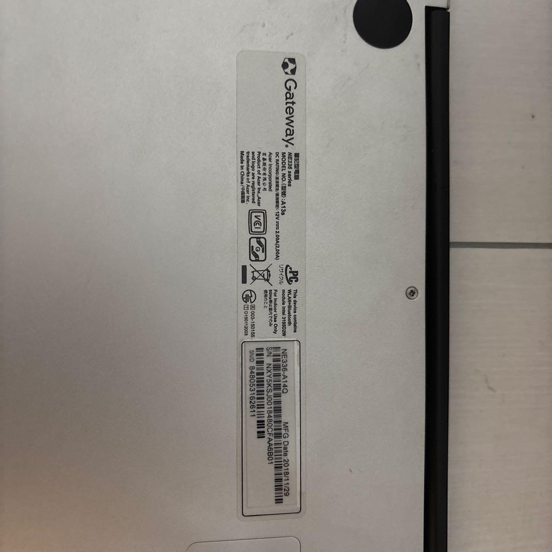 ノートパソコン gateway ne336