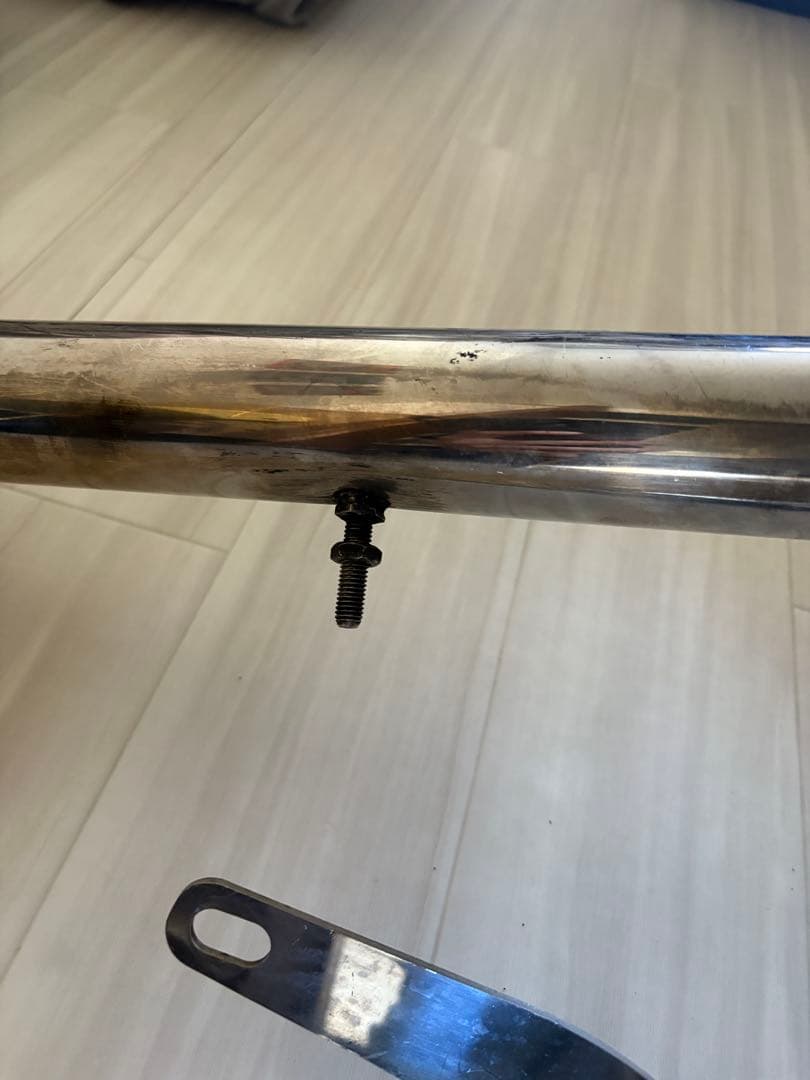 YAMAHAドラッグスター400用？　社外スラッシュカットマフラー　JMCA記載