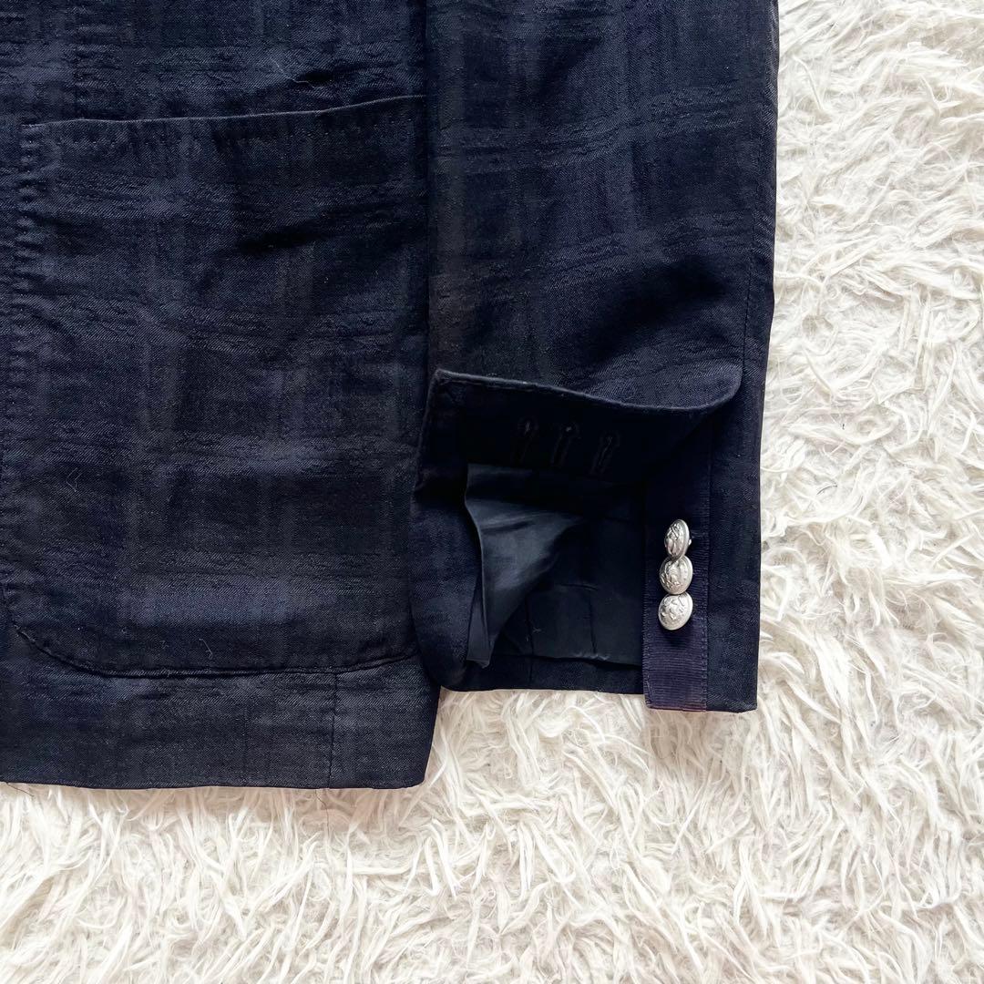 <良品>TAGLIATORE ネイビー ダブル コットン ジャケット サイズ48