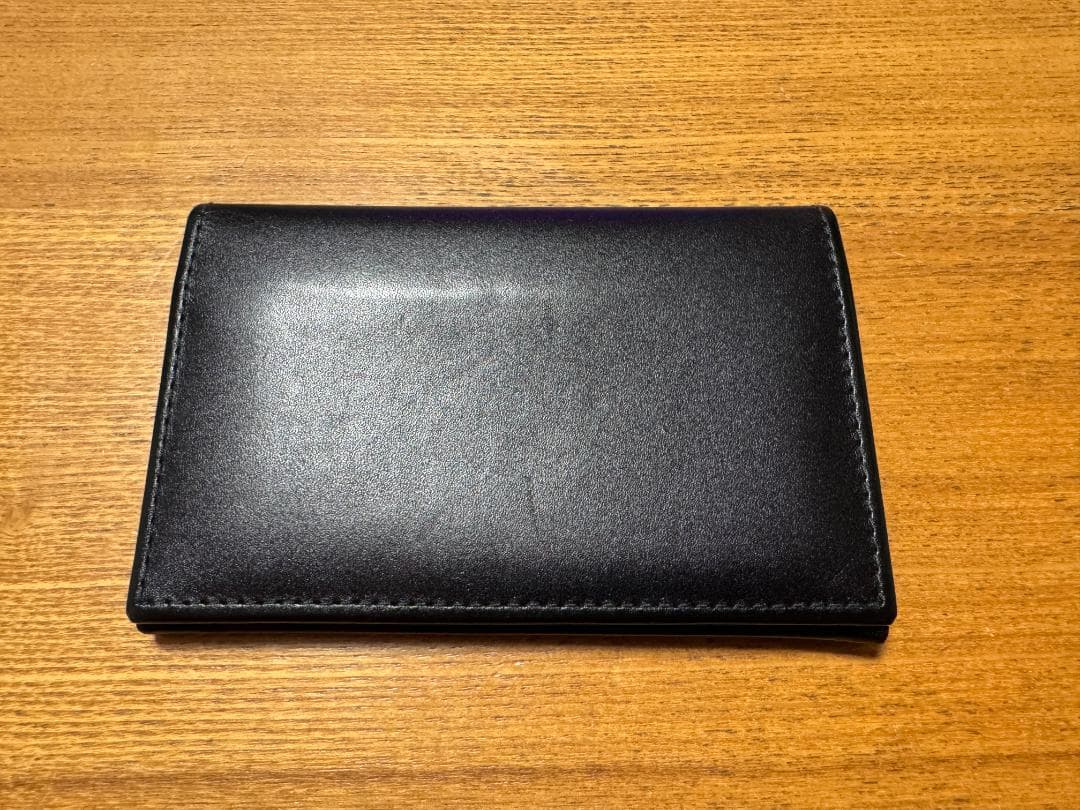 [美品] ETTINGER 名刺入れ カードケース ブラック／レッド