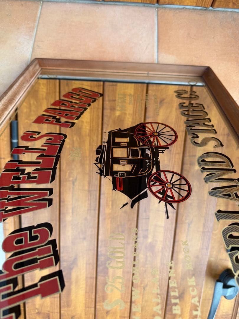 ビンテージ パブミラー The WELLS FARGO アンティーク品　レトロ