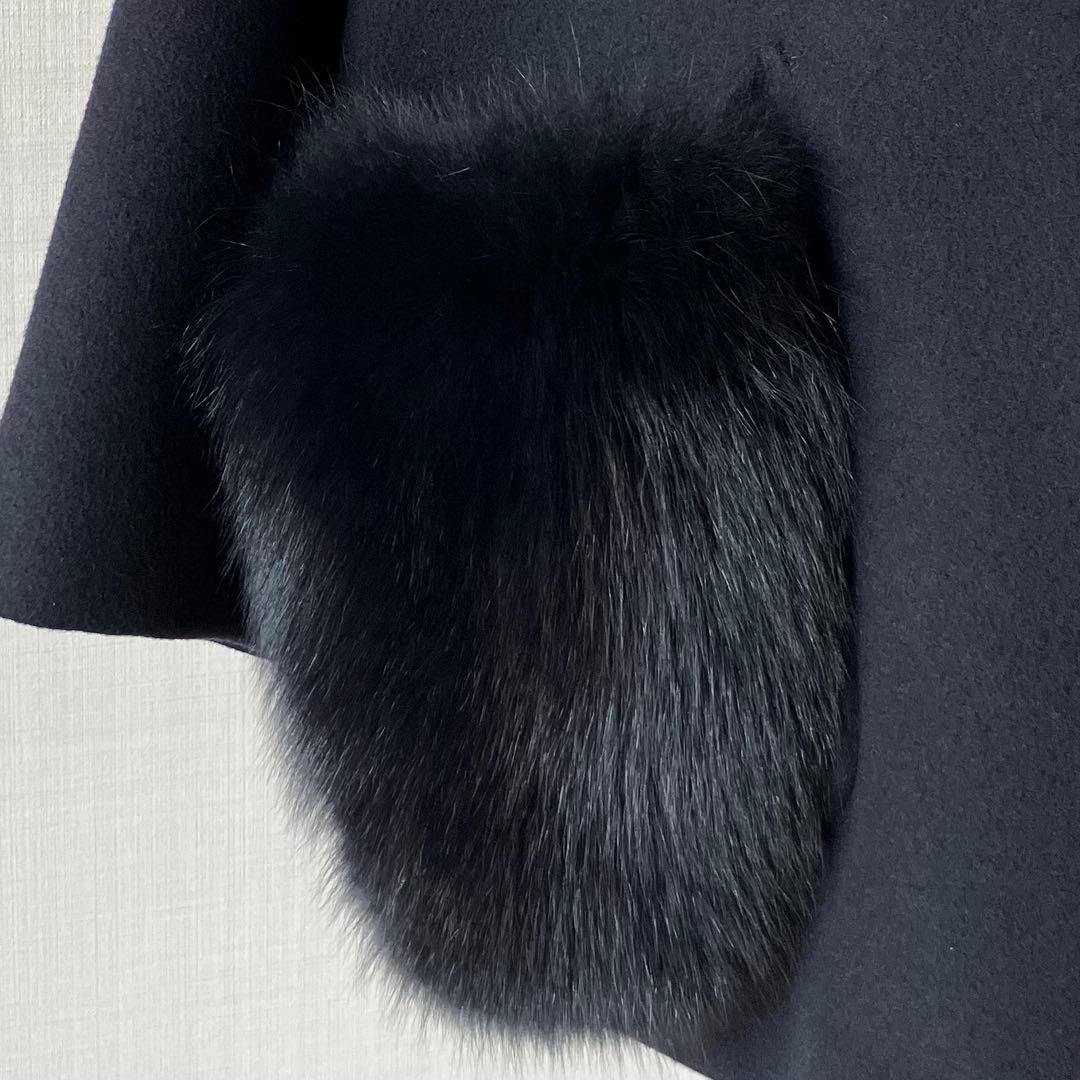 美品☆定価16.5万UNITED ARROWSファーポケット コート 36