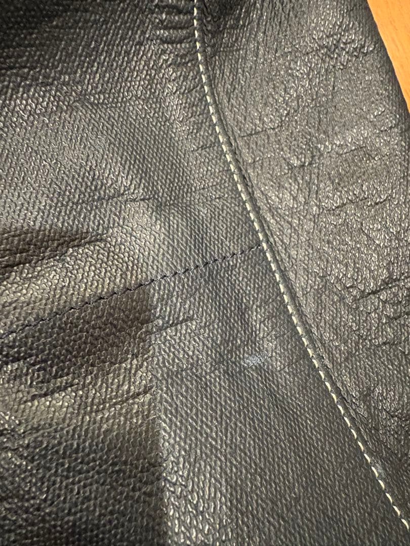 aniary アニアリ　レザー　ハンドバッグ　エコバッグ　ネイビー