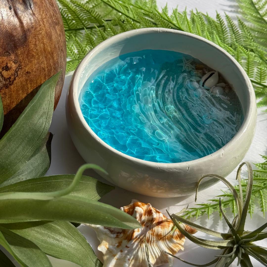 インテリアアート　貝殻　珊瑚礁　海の置き物　美ら海　沖縄