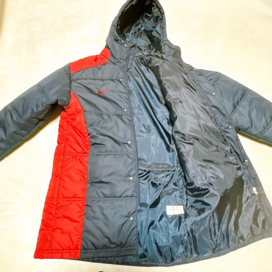 NIKE ベンチコート XL 支給品 可能性あり ネイビー×レッド 非売品 鹿島
