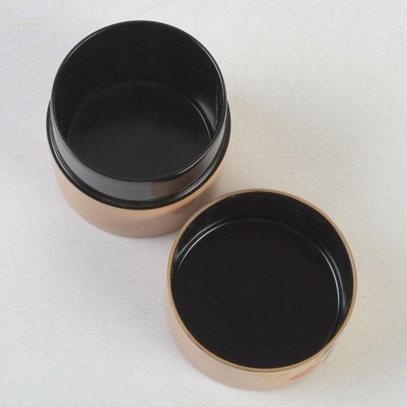 茶道具　塗師　翠甫作　朝顔蒔絵　茶器　共箱　V　9901