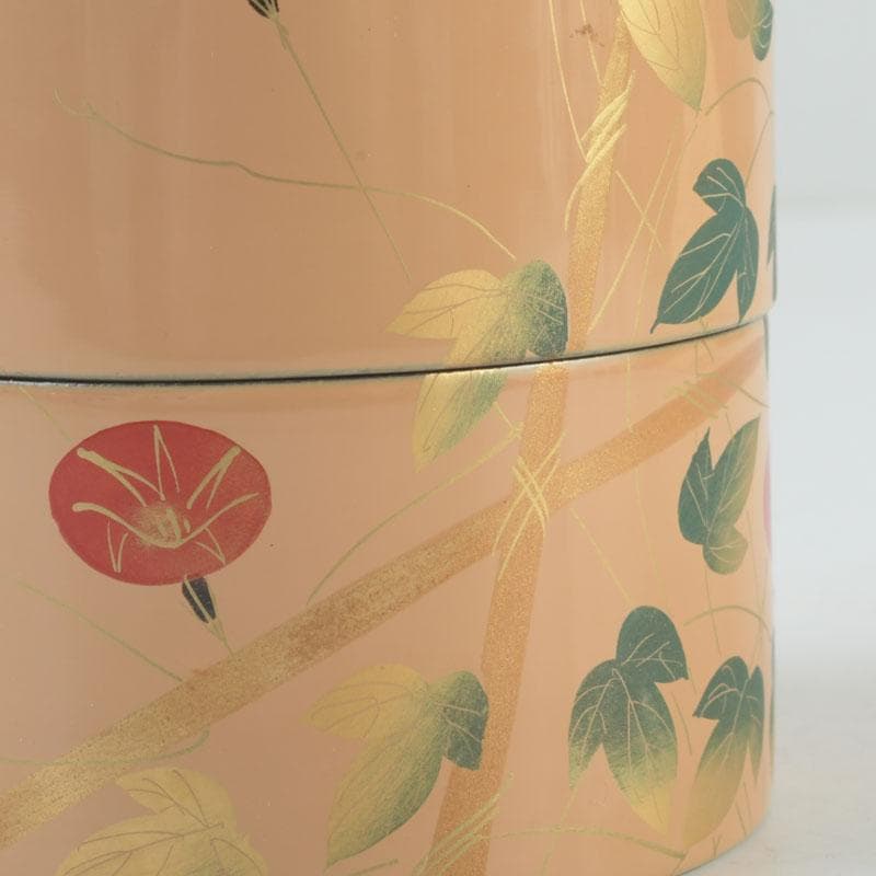 茶道具　塗師　翠甫作　朝顔蒔絵　茶器　共箱　V　9901