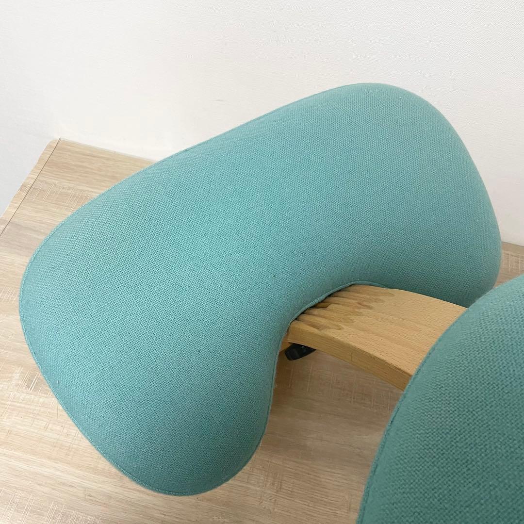 ★美品★ バランスイージー　姿勢矯正バランスチェア　ライトグリーン　リボ社