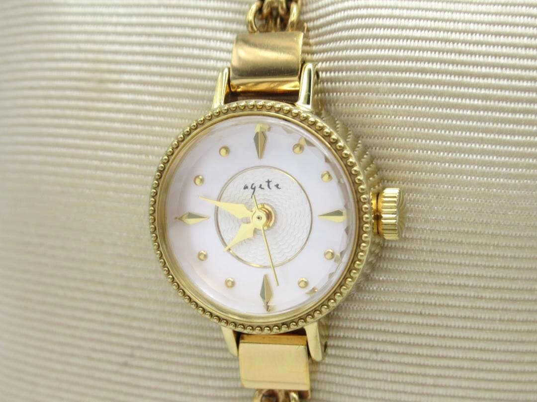 agete アガット ファースト ラウンドフェイス ジュエリーウォッチ 時計