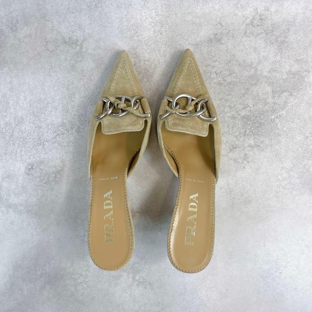 PRADA プラダ　ミュール　サンダル　スエード　00s