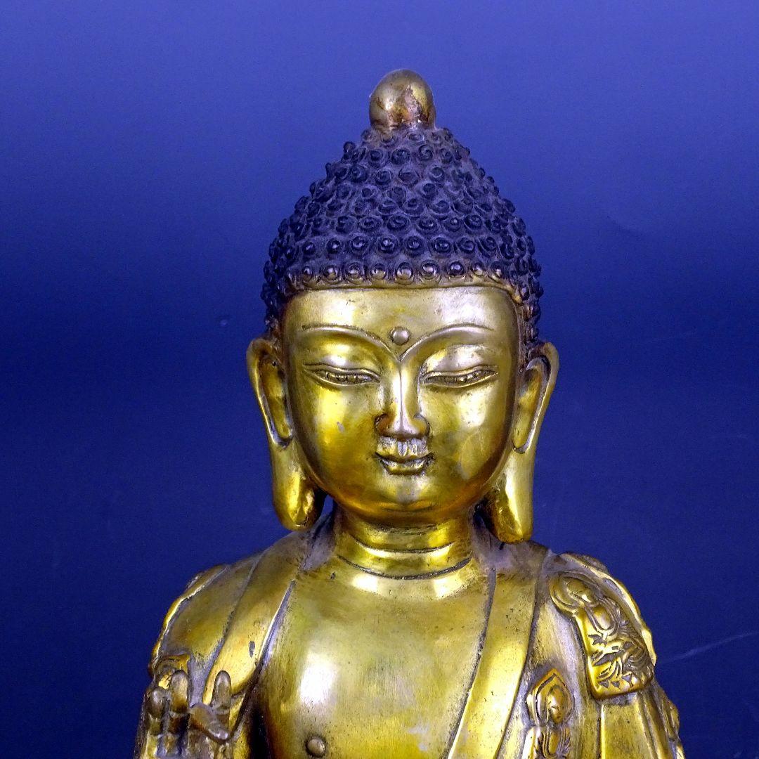 仏教美術 仏像 釈迦仏像 仏堂奉納 銅製 鎮宅辟邪 開運風水 招財 置物工芸品